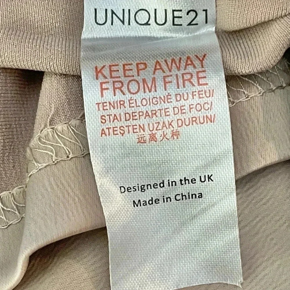 Unique21 Slip Dress Women UK 12 US 8 Gathered Side Satin Cowl Neck Zip Taupe NEW - Picture 6 of 11